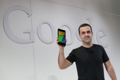 Google's Android and Chrome Chief Sundar Pichai holds news event.