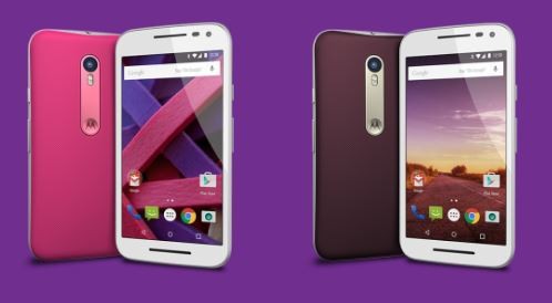 Variants of the Moto G (2015), not the Moto G 4th Edtion or the Moto G4 Plus, can be seen in the image.