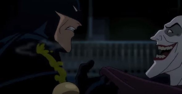 Joker is shown in a screenshot from the trailer of Batman: The Killing Joke