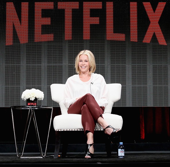 Comedian Chelsea Handler speaks onstage during the 'Chelsea Does' panel discussion at the Netflix portion of the 2015 Summer TCA Tour at The Beverly Hilton Hotel on July 28, 2015 in Beverly Hills, California.