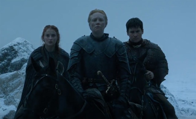 Sansa Stark (Sophie Turner) arrives at Winterfell in the HBO series "Game of Thrones" Season 4.