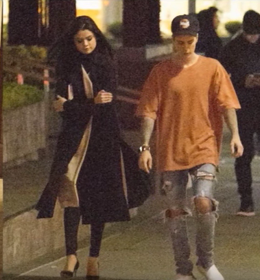 Bieber and Gomez are seen together in 2015.  