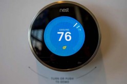 A Nest Labs Inc. thermostat is displayed during an event in San Francisco, California, U.S