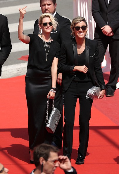 Kristen Stewart walks with Alicia Cargile at the 'American Honey' premiere during the 69th annual Cannes Film Festival at the Palais des Festivals on May 15, 2016 in Cannes, France. 