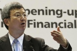 International Monetary Fund (IMF) Deputy Managing Director Zhu Min speaks before an international financial forum.