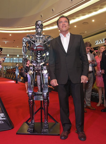 Arnold Schwarzenegger attends the Seoul Premiere of "Terminator Genisys" at the Lotte World Tower Mall on July 2, 2015 in Seoul, South Korea.