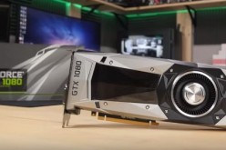 NVIDIA's GTX 1080, not the GTX 1070, is placed on a table with the box behind