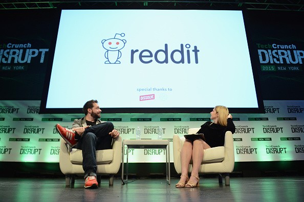 Co-Founder and Executive Chair of Reddit, and Partner at Y Combinator, Alexis Ohanian (L) and co-editor at TechCrunch