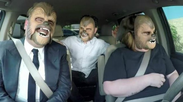 Chewbacca Mom Takes James Corden to Work