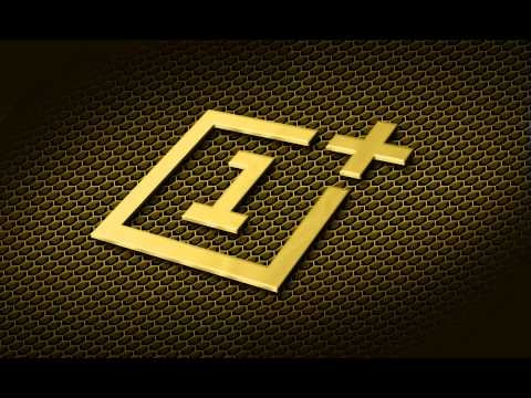 The official OnePlus company logo reimagined with gold color instead of red.