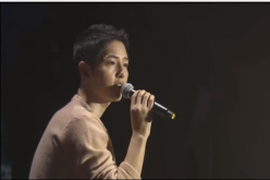 Song Joong Ki sings for fans at the fan meeting in Wuhan