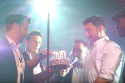 Blue sing Happy Birthday to James in 2015.   