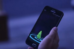 A player catches Metapod on Pokémon GO in the public