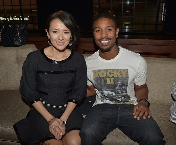 Zhang Ziyi and Michael B. Jordan attend the after-party following a screening of The Weinstein Company And Annapurna Pictures' 'The Grandmaster' at the Hollywood Roosevelt Hotel in Los Angeles, California, in 2013.