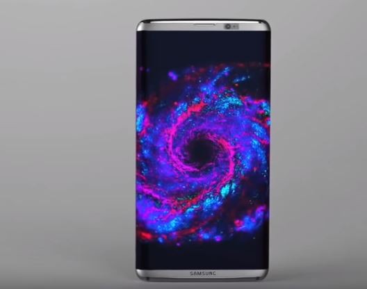 The Samsung Galaxy S8 concept render does not show the Bio Blue 4K screen tech.