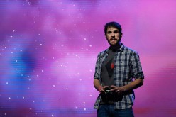 Hello Games, Sean Murray demonstrates 'No Man's Sky' during the Sony E3 press conference at the L.A. Memorial Sports Arena