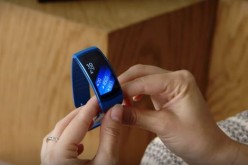 The Samsung Gear Fit 2 features a Super AMOLED display