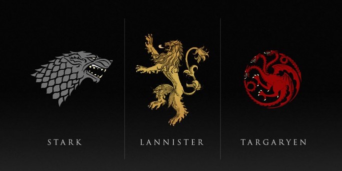 The big houses of Westeros in "Game of Thrones"