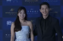 'Descendants of the Sun' stars Song Joong-Ki and Song Hye-Kyo arrive at the 52nd Baeksang Arts Awards together.