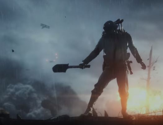A soldier wields a melee weapon in the new 'Battlefield 1'reveal trailer from DICE and EA.