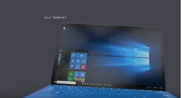 A concept image of Microsoft Surface Pro 5 shows the laptop with a rechargeable stylus.