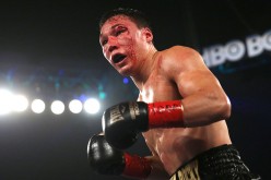 Ruslan Provodnikov is cut over his left eye during his fight against Lucas Matthysse
