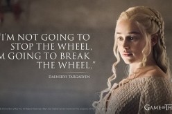 Daenerys Targaryen aspiring to take the Iron Throne leading the whole Westeros.