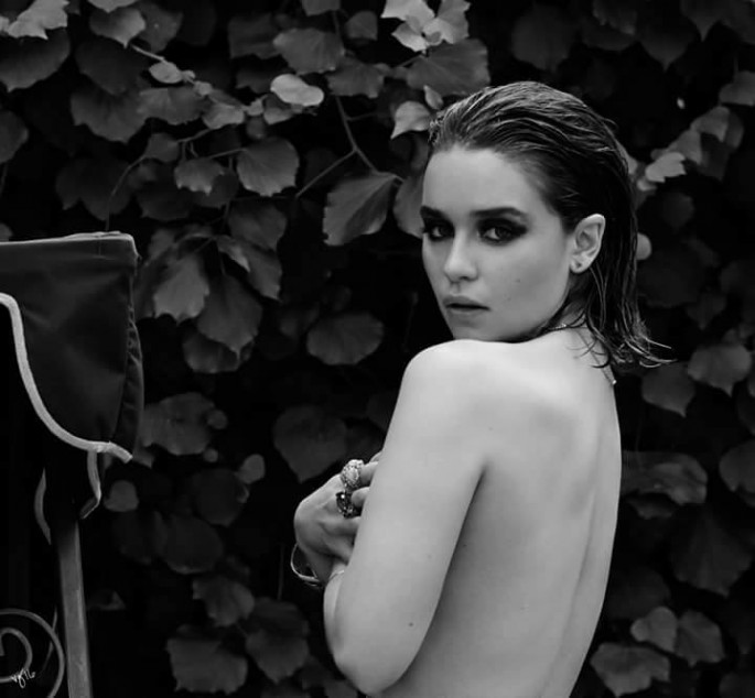 'Game of Thrones' star Emilia Clarke poses topless in new ‘Violet Grey’ photo shoot.