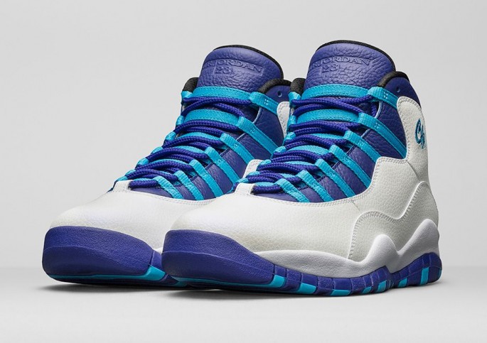 The Air Jordan 10 Retro "Charlotte" will come out on June 18 for $190 per pair.