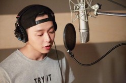 Park Yoo Chun records songs for his first solo mini album.