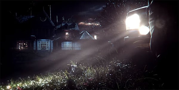 A "Resident Evil 7 Biohazard" mysterious character arrives nearby the farmhouse, which is rumored to be haunted by an evil entity.