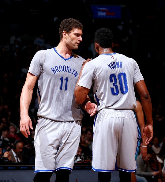 Brook Lopez and Thaddeus Young