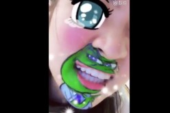 Girl with Green Frog Mouth