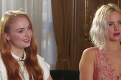 Sophie Turner (left) and Jennifer Lawrence answer questions on 