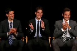 Novak Djokovic. Rafael Nadal and Roger Federer