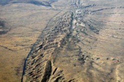 Bird's eye view of San Andreas Fault in California