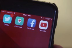 The YouTube app, which now has a livestreaming feature, is placed after Facebook