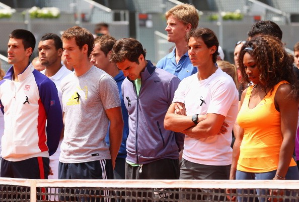 Andy Murray, Novak Djokovic, Rafael Nadal and Roger Federer