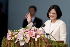 Taiwan President Tsai Ing-wen waves to the crowd on May 20, 2016, in Taipei, Taiwan.