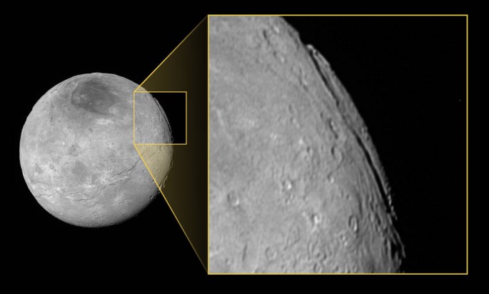 This "super Grand Canyon" can be seen on the surface of Pluto's largest moon, Charon.