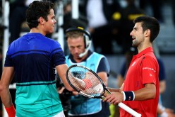 Milos Raonic and Novak Djokovic
