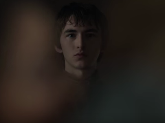 In his vision, Bran Stark (Isaac Hempstead Wright) sees his father and dying aunt.   