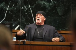 Hulk Hogan testifies in court during his trial against Gawker Media.
