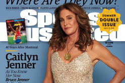 Caitlyn Jenner posing on the cover of Sports Illustrated's new issue, 40 years after winning the gold medal at the 1976 Summer Olympic Games. 
