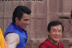  Indian actor-model Sonu Sood dances with Jackie Chan in a scene in 