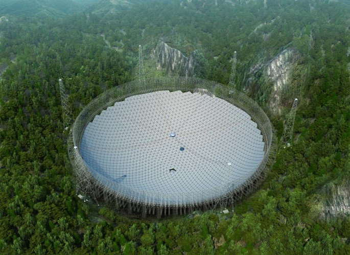 FAST radio telescope is now the world's largest telescope, located in Guizhou, China.