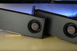 Two Radeon RX 480 cards are placed together on a table
