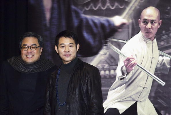Chinese actor Jet Li (R) and director Ronny Yu attend a news conference after the premiere of his movie 'Fearless' on February 23, 2005 in Seoul, South Korea. The movie 'Fearless' will be released in South Korea on March 16, 2006.