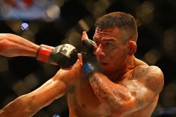 Rafael dos Anjos in the Lightweight Title bout during the UFC 185 event at American Airlines Center on March 14, 2015 in Dallas, Texas.