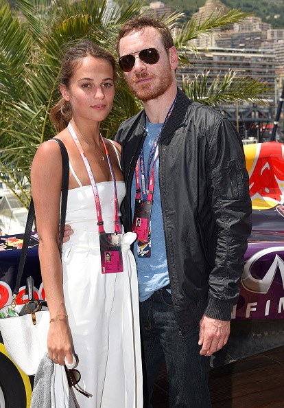 Alicia Vikander and Michael Fassbender attend the Infiniti Red Bull Racing Energy Station at Monte Carlo on May 24, 2015 in Monte Carlo, Monaco.